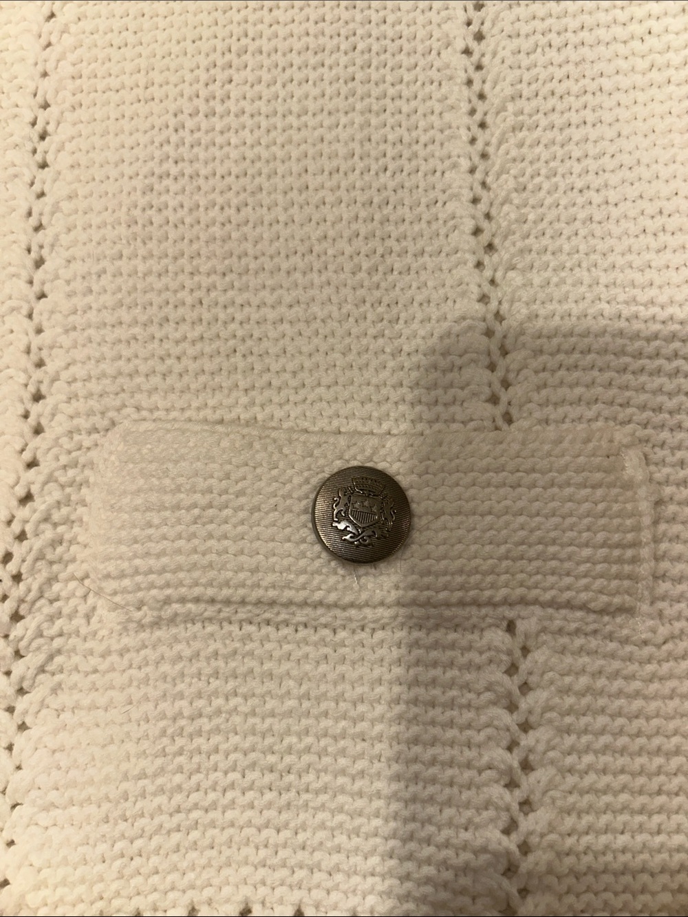 LOFT White Short-Sleeve Button Front Knit Cardigan - Picture 4 of 7
